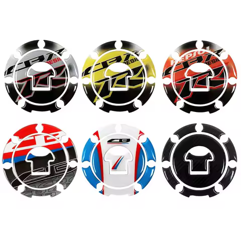 3D Carbon Fiber Motorcycle Fuel Tank Sticker Gas Cap Protector Decals For RVF VFR CBR 250 400 500 600 1000RR 1100