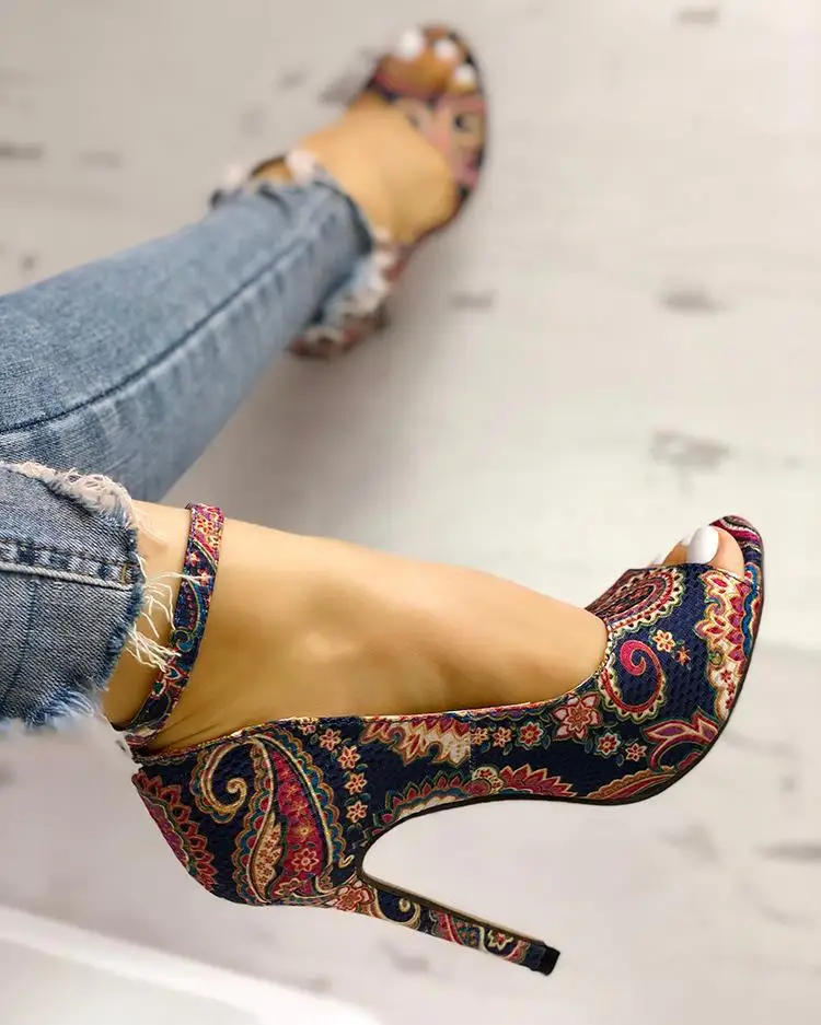 35-43 New Shoes Woman High Heels Pumps Sandals Fashion Summer Sexy Ladies Increased Stiletto Super Peep Toe Shoes Dropshipping