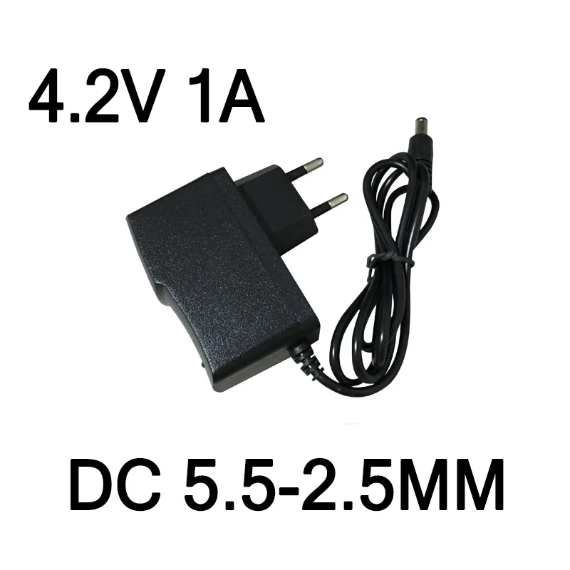 1 pz ca 100-240V a cc 4.2 V 1a 1000ma alimentatore adattatore di alimentazione caricabatterie 4.2 V Volt per batteria al litio 18650 livello Laser