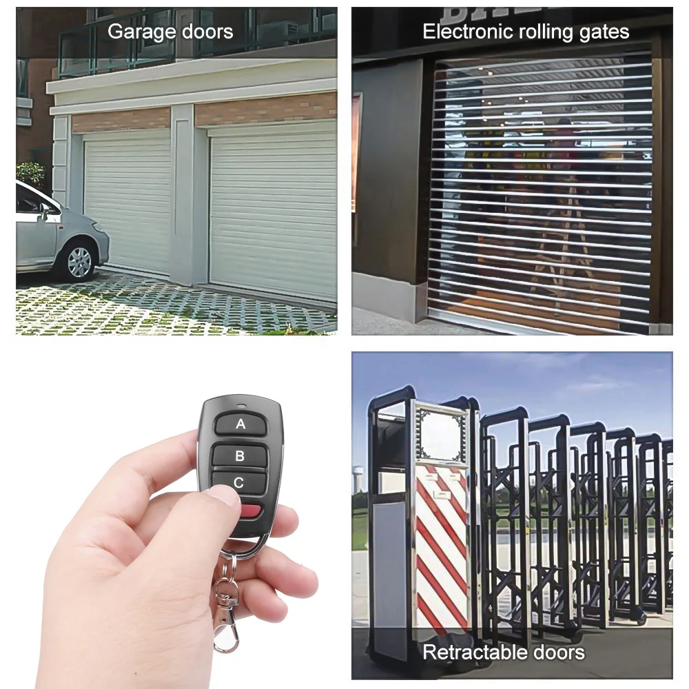 KEBIDU Universal 433 MHZ Wireless Clone Switch Cloning Copy 433mhz Gate Garage Door Control Duplicator Portal Remote Control Key