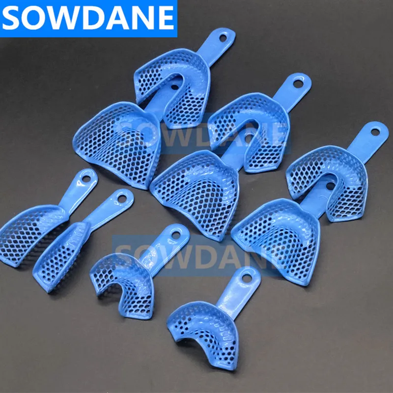 

10pcs/Set Dental Plastic-Steel Tray Teeth Trays Dental Impression Trays Oral Hygiene Denture Model Materials Dental Supply