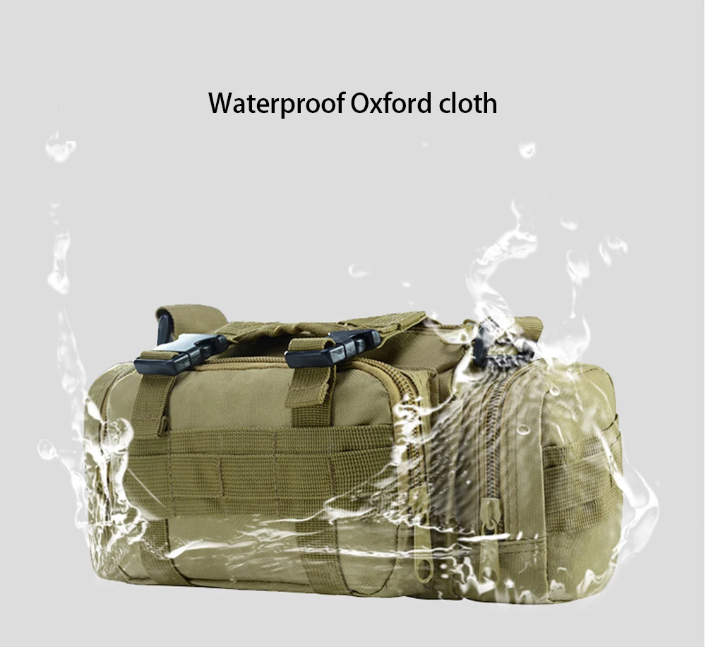 Molle Hiking Outdoor Waist Bags 900D Waterproof Oxford Climbing Shoulder Bags Military Tactical Camping Pouch Bag Mochila Bolsa