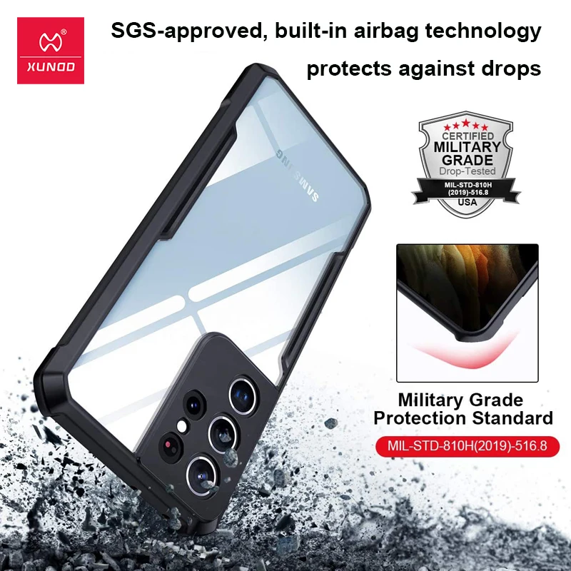 For Samsung Galaxy S21 S22 Ultra Case, Xundd Shockproof Case For Samsung Galaxy S22 S21 S20 FE S10 Plus Ultra Case Airbag Cover