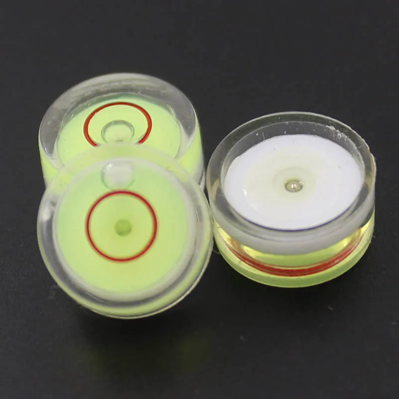 Imagem -03 - Plástico Circular Redondo Nível de Bolha Universal Bullseye Instrumento de Medição de Nível de Espírito Diâmetro 12 mm Altura mm 50 Peças de