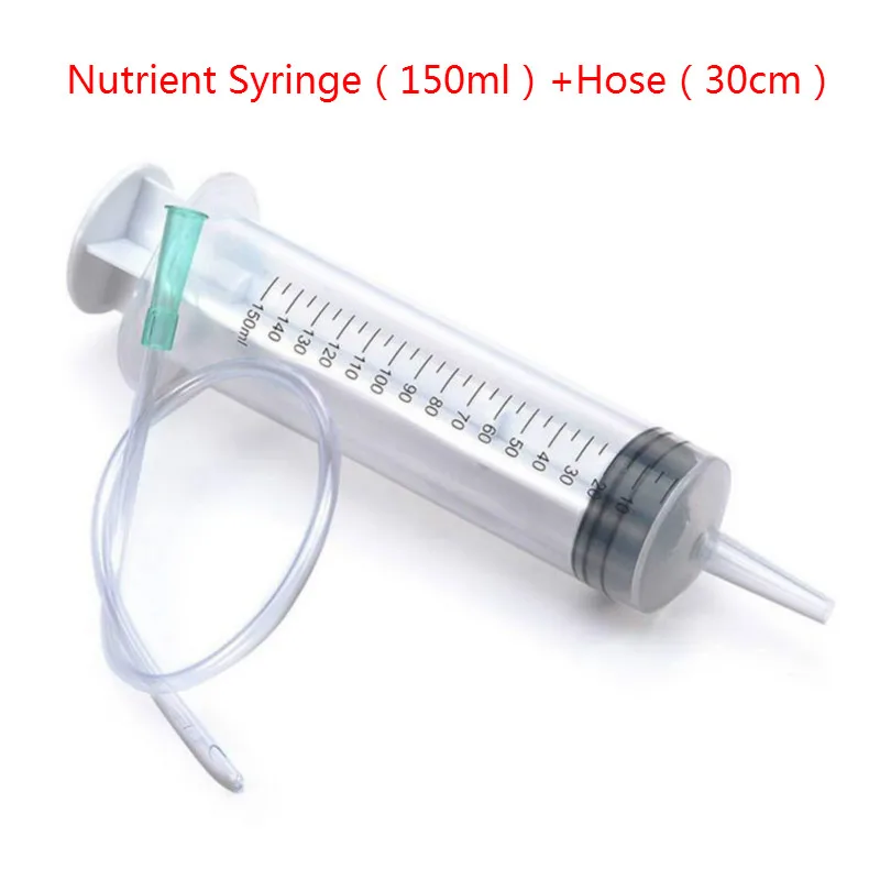 150/200/300ml Large Capacity Syringe & Hose Reusable Non-Toxic Disposable Plastic Pump Sterile Health Measuring Syringe Tools