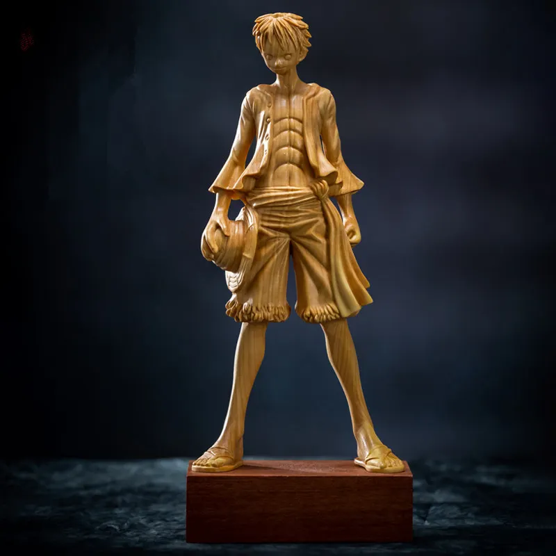 Anime One Piece Luffy Roronoa Zoro Woodcarving Handmade Theatrical  Action Figure Juguetes Figures Collectible Model Toys