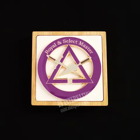 Masonic Car emblem "Royal Select Master "Badge Mason Freemason  size 3'' NO.18 Symbol Gift for Freemason cloth accessories