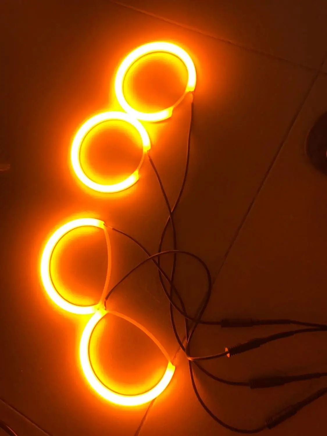 for mazda 3 2004 - 2008 White & yellow Dual and only white color Cotton LED Angel eyes kit  ring DRL Turn signal light