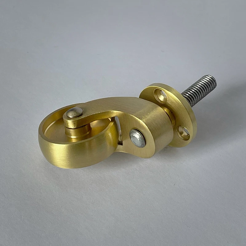 New 4PCS Solid Brass Casters Wheels Tea Table Chair Sofa Couch Bar Universal Furniture Rollers 360° Swivel Furniture Castors