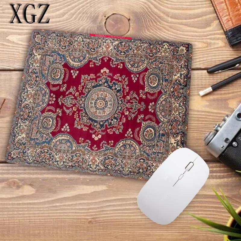 Xgz tapete persa antiderrapante, mouse pad para jogos, a prova d'água, tamanho pequeno, para home office, desktop, 22x18cm