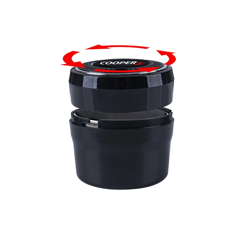 Car accessories ashtray Button open style LED Stainless steel plastic For MINI Coopers r56 f55 r53 Clubman E46 E90 E60