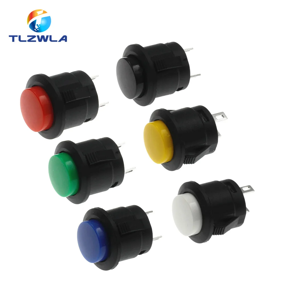 5PCS Card Buckle Button Switch 3A 250V Reset Switch AC 16MM  Ignition Starter Switch