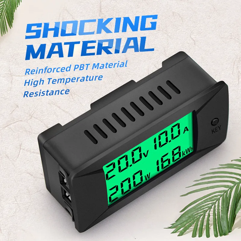 DC0-300V 100A 50A Digital Voltmeter Voltage Power Energy Meter LED Ampermeter Power Detector Multi-function Meter Built-in Shunt