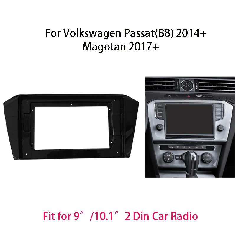 9/10“ 2 Din Car Radio Fascia For Volkswagen Passat (B8) Magotan Auto Stereo Dash Panel Mounting 9/10.1 Inch Big Screen Frame Kit