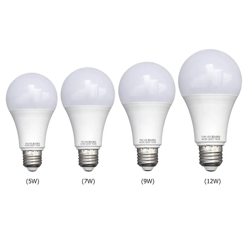 5/7/9/12W E27 LED Radar Bóng SMD5730 180-240V Cảm Biến Chuyển Động cảm Biến Thông Minh Bóng Đèn Ánh Sáng Trắng Tự Động Tắt/Ngày Cho Gia Đình
