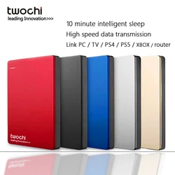 TWOCHI''2TB 1TB Super External Hard Drive Disk USB3.0 HDD Storage For PC, Mac,Tablet, Xbox, PS4,TV :Add Logo For Free Design