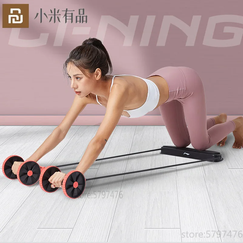 New Youpin Automatic Roll Fitness Abdominal Wheel Abdominal Muscle TrainerTensioner Thin Arm Abdominal  Female Male Fitness Tool