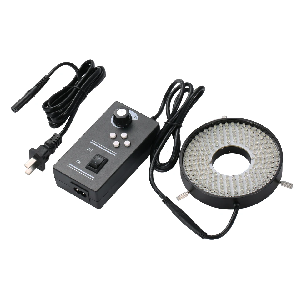 Four-Wheel Drive Independent Brightness Adjustment 208 Lamp Beads LED Light Source Industrial Microscope Ring Illuminator