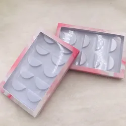 Lashes box 5 pairs lashes package marble pink pretty color hot selling lashes boxes popular style lashes box