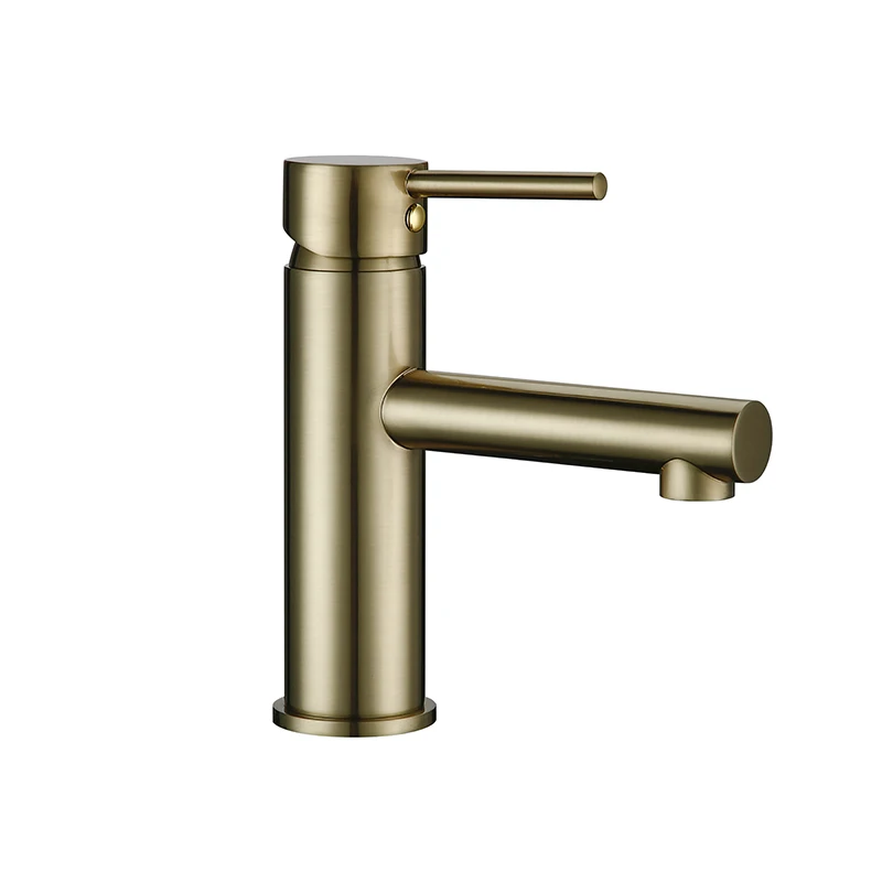 Smesiteli Wholesale Bathroom Faucet Brushed Gold Deck Mounted Single Hole Single Handle Hot And Cold  Washbasin Faucet