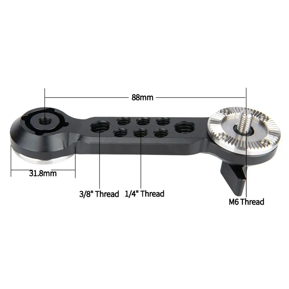 NICEYRIG Shoulder Rig ARRI Rosette Extend Arm Cheese Support Arm DSLR Camera Rig Cage Handle Mount Aluminum (Pack of 2)