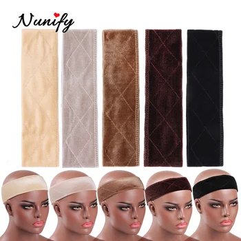 Nunify New Arrival Hand Made Wig Black Begie Brown Headband With Double Sided Velvet Adjustable Wig Hair Band Headband 5 Colors