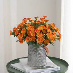 Artificial Flowers Autumn Beautiful Silk Daisy DIY Home Room Garden Party Wedding Decorat Craft Fall Festival Fake Plants Wreath