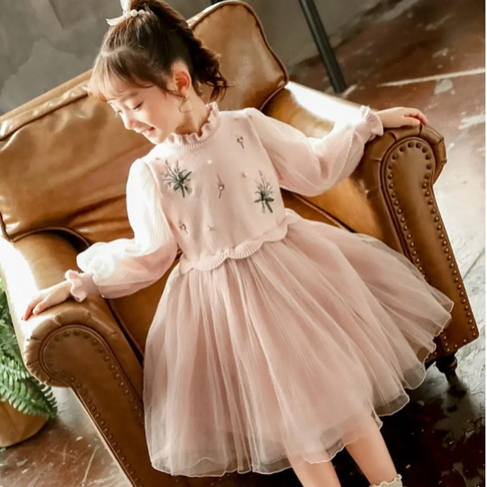 3~13 Y Girl Thicken Velet Dress Children Winter Clothes Girls Party Princess Dress for Girls Fashion Kids Solid Summer Dresses