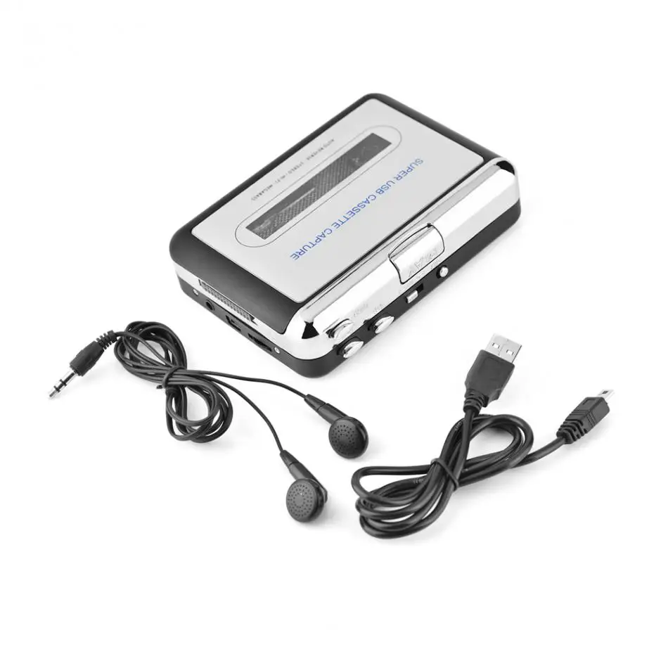 Novo leitor de captura de cassete usb, fita para computador, super portátil usb Cassette-to-MP3 conversor captura