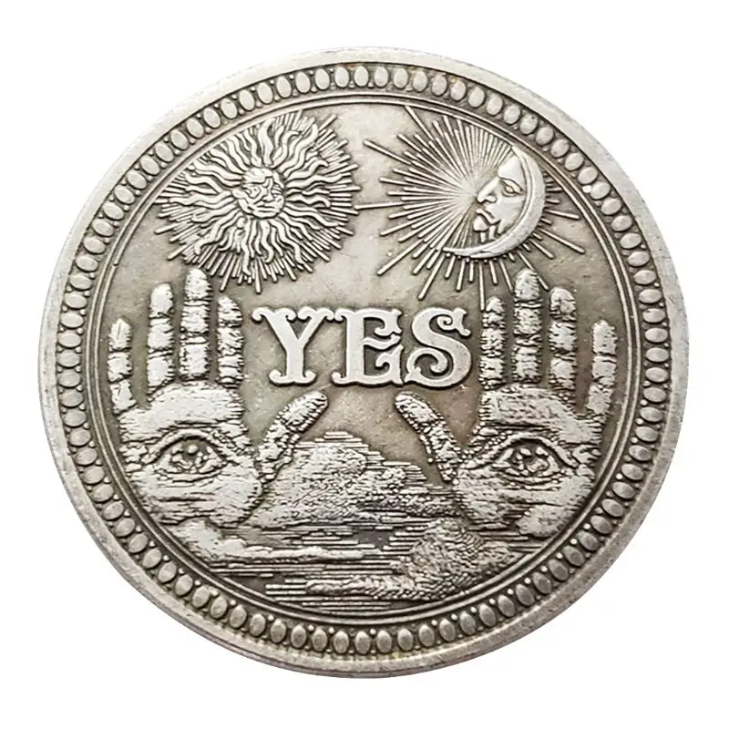 Sim ou sem caveira moeda comemorativa lembrança desafio moedas colecionáveis coleção arte artesanato