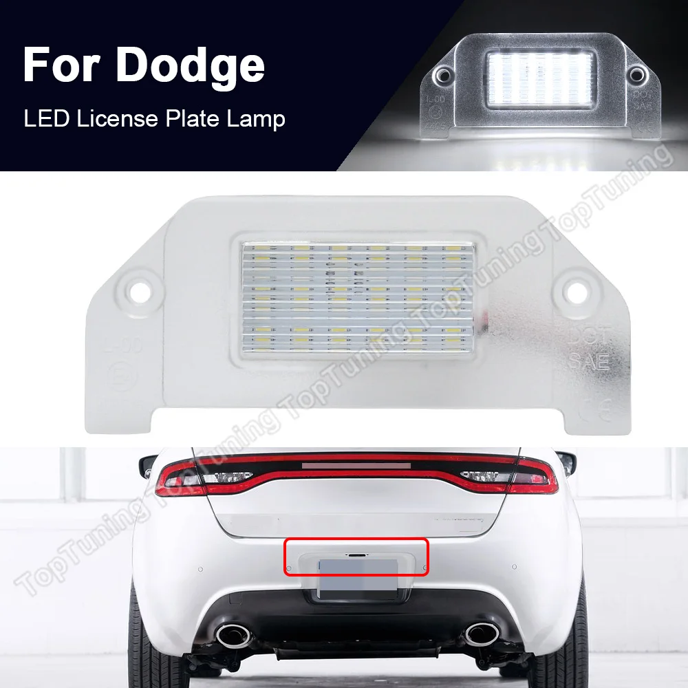 1PC LED License Number Plate Lamp Light For Dodge Dart 2013-2016 Challenger Avenger 2008-2014 Charger 2006-2014 Magnum 2005-2008