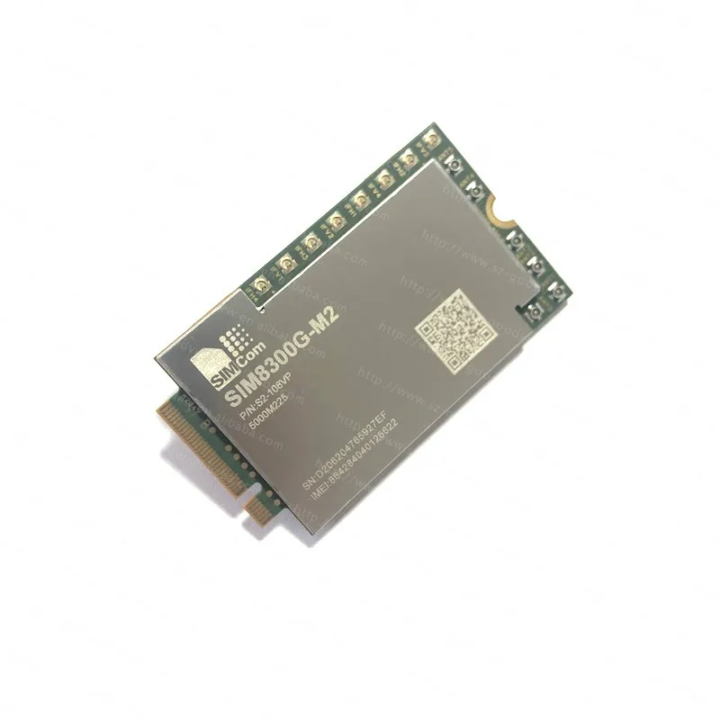 SIMCOM SIM8300G-M2 Multi-Band 5G NR/LTE-FDD/LTE-TDD/HSPA+ module supports 5G NSA/SA up to 7Gbps data transfer M.2