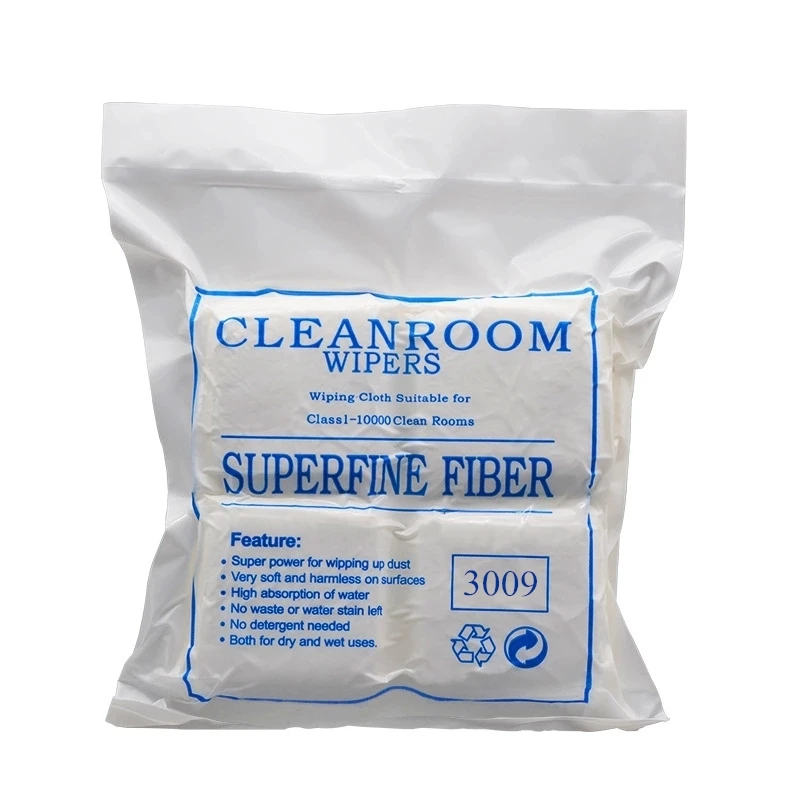 Cleanroom Wiper 9x9inch 100-Class Ultra-Fine Laser Edge-Sealing Anti-Static Soft Dust-Free Wipers Industrial PCB LCD Cleaning