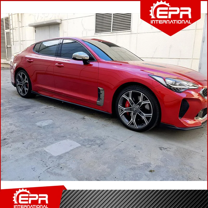 

For Stinger Type M Fiberglass Side Skirt Extension FRP Fiber Glass Door Splitter Kit Tuning Step Part Add On For Kia Stinger