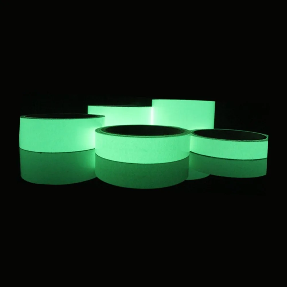 Reflective Glow Tape Self-adhesive Sticker Removable Luminous Tape Fluorescent Glowing Dark Striking Warning Tape Dropshipping