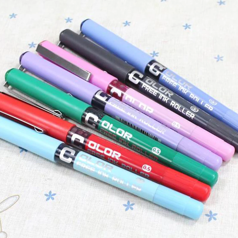 High Quality Needle Gel Pens 0.5mm Finance Dedicated Color Pen Water Stationery Office School Supplies Gift New Ink Pen