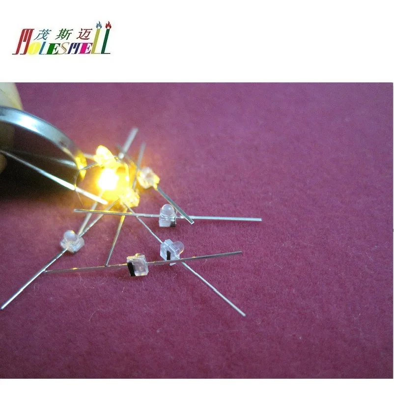 50pcs/100pcs/500pcs/1000pcs/2000pcs 1.5mm Mini Yellow Water Clear LED Leds Made in Taiwan