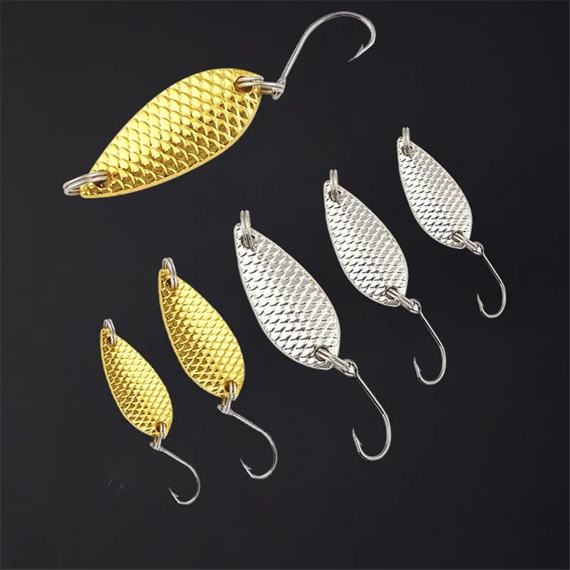 

1pcs 1.5g 2.5g 3.5g Fishing Lure Spoon Wobbler Metal Mini Vib Vibration Spoon Spinner Sinking Bait Hard Lure Pesca Accesorios