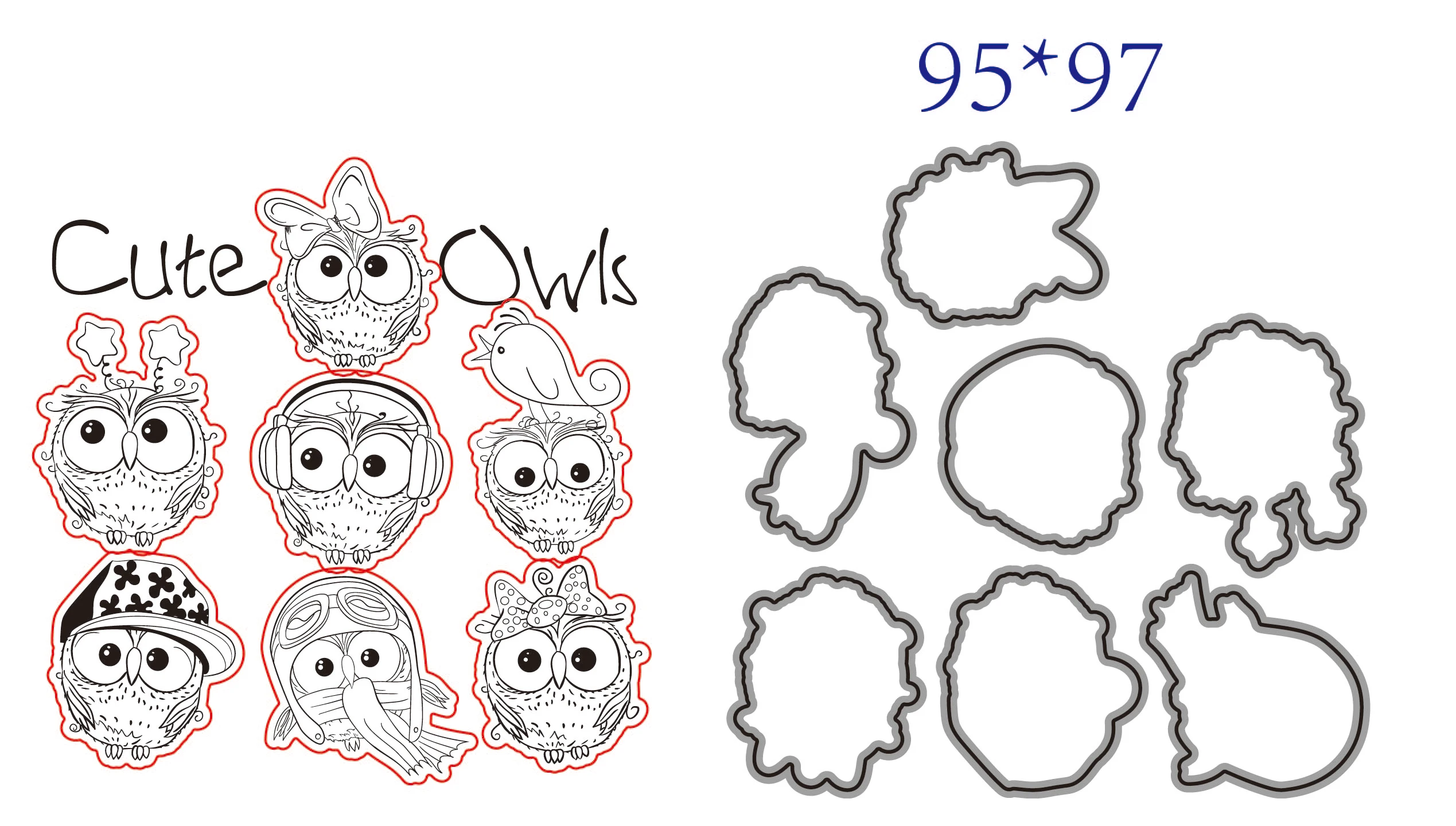 Przezroczysta silikonowa gumowa stempel Clear Animal Owl Chicken i metal Die Sheet Cling Scrapbooking DIY Cute Pattern Photo Album