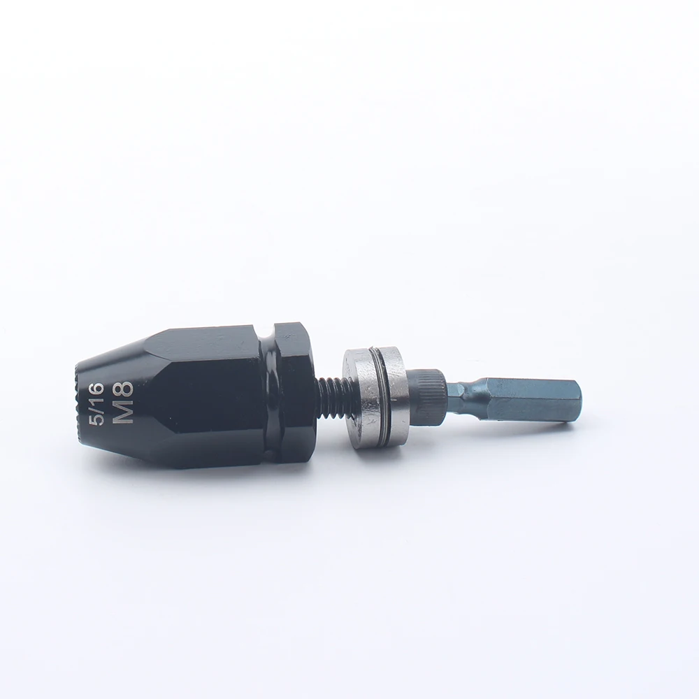 YOUSAILING Metric M3-M12 And Imperial 3/16 1/4 5/16 3/8 Screws Pneumatic Nut Rivet Gun Adapter Head Quick Load Mandrels