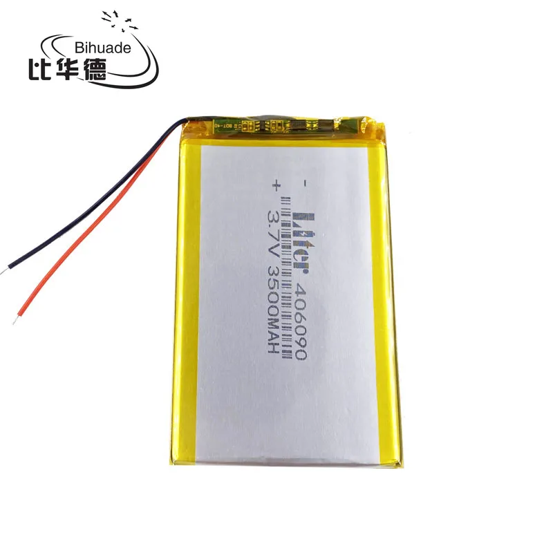 10pcs litro bateria de energia boa qualidade 3.7V,3500mAH 406090   Bateria de íon de lítio/li-ion de polímero para tablet pc BANK, GPS, mp3, mp4