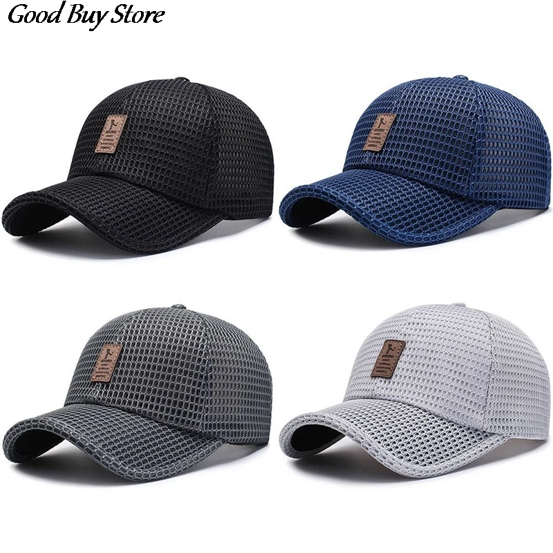 

New Arrival Adult Unisex Mesh Baseball Caps Adjustable Cotton Breathable Comfortable Sunshade Sun Hat Snapback Caps Gorras