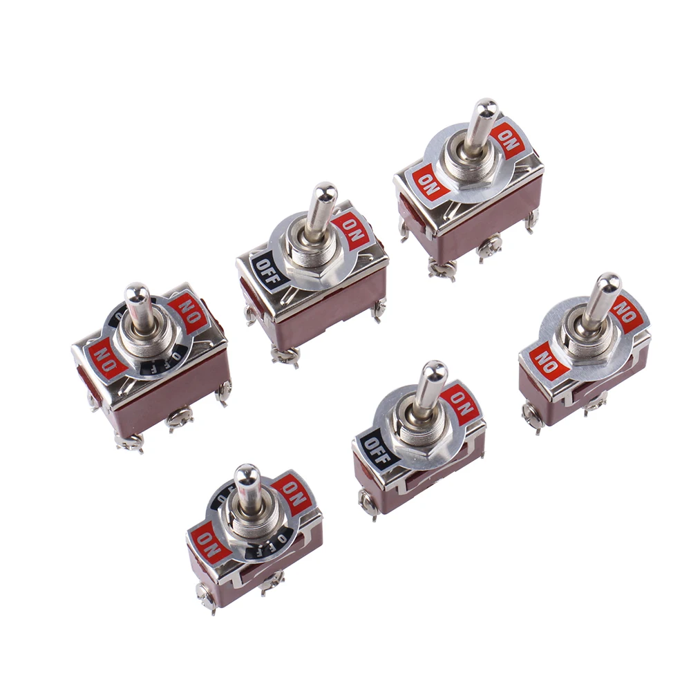 1PC High Quality Toggle Switch E-TEN Series Silver Contact Copper Pin 16A 20A250VAC 12mm Toggle Switch