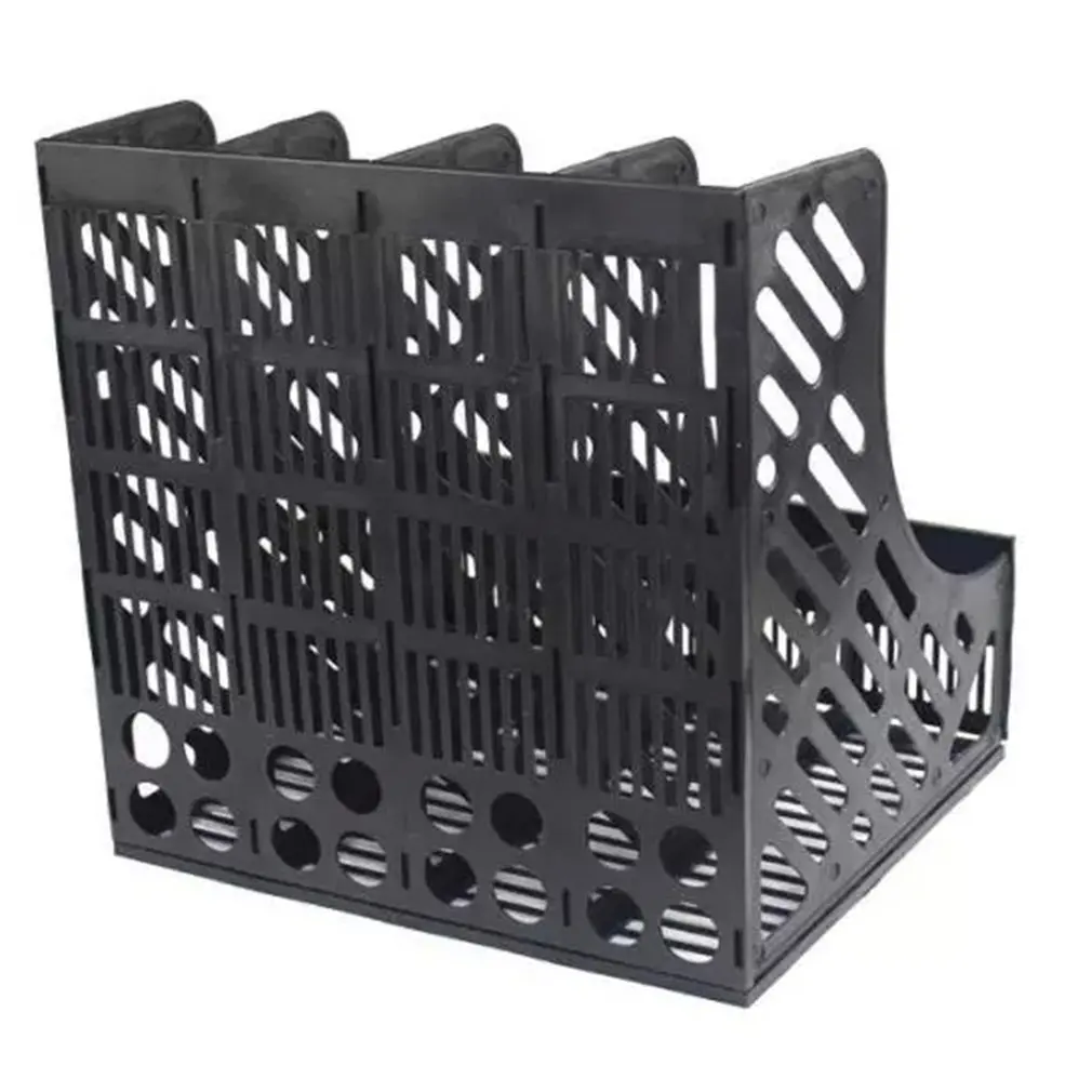 File Pemegang Dokumen Tray 4-Grid Desktop Penyimpanan File Organizer Mesh File Rak Desktop File Rak Buku Pemegang Kantor perlengkapan