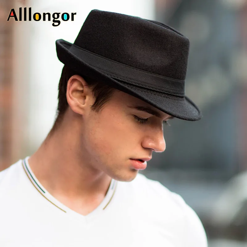 2024 Spring Wool Fedora Jazz Hat Men Chapeu Panama Masculino Sombrero Mujer Women Felt Hats Man Bowler Vintage Black Retro Cap