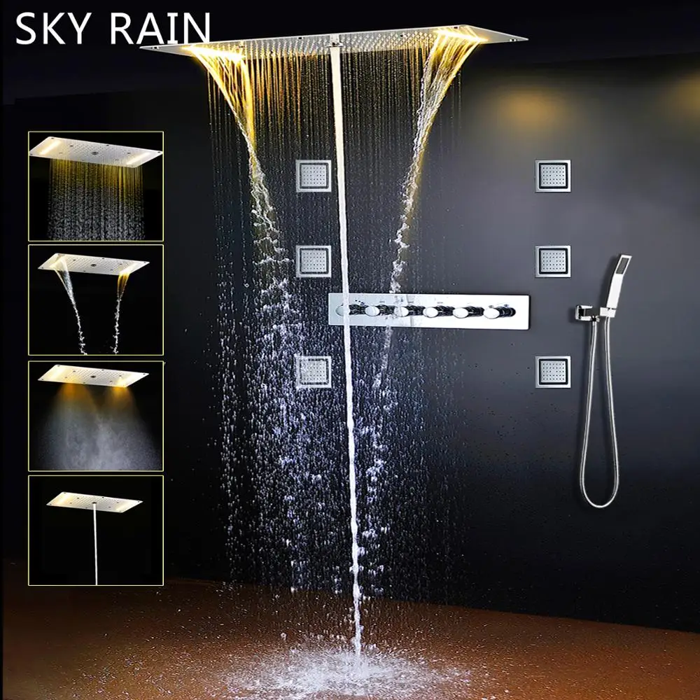 multi funcao mixer termostatico valvula kit estilo europeu shower head faucet grupo sistema de massagem spa polegada lateral jets bico 01