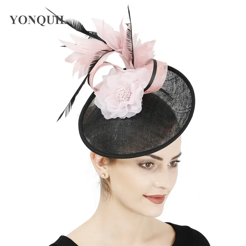 Sombrero de boda de fiesta para mujer, accesorios para el cabello de flores, accesorios para el cabello, gorros para espectáculo