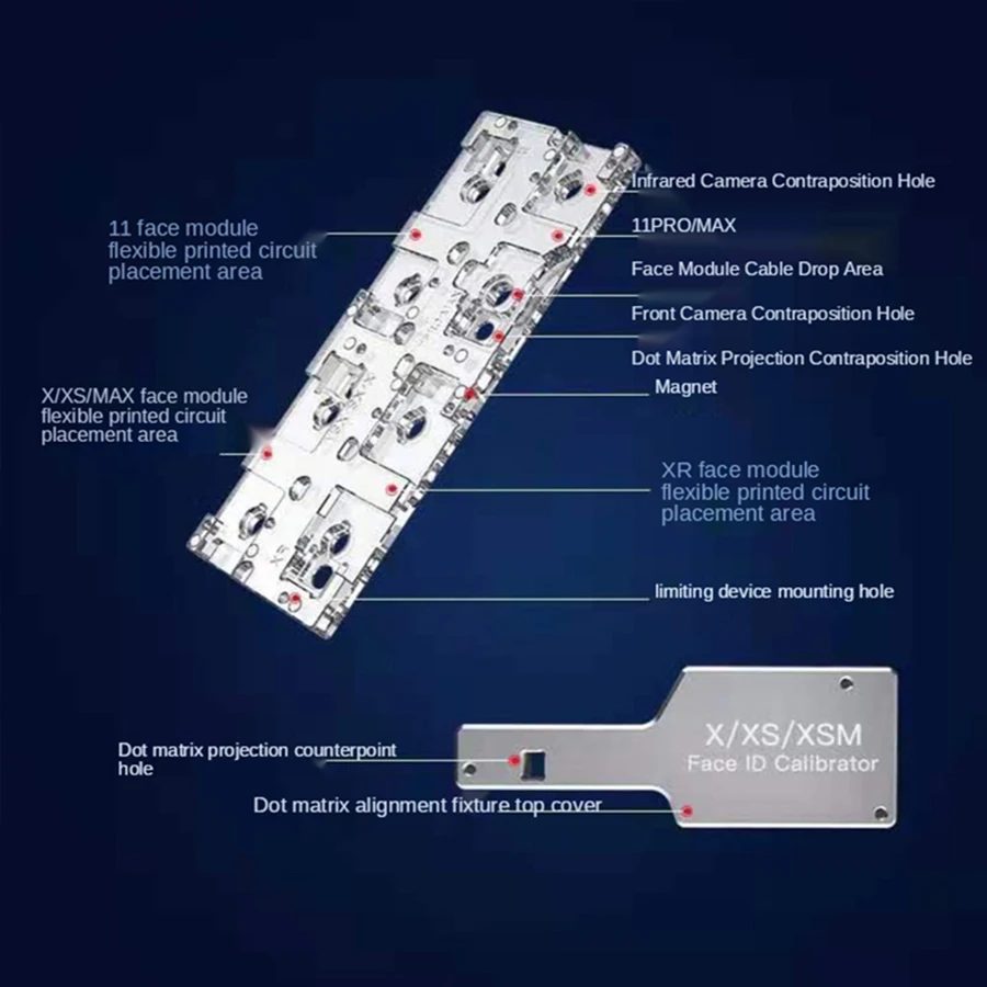 I2C Dot Projector Precision Calibrator Face ID Lattice  Positioning Fixture for Iphone X XS XSMAX XR 11 11PRO 11PROMAX Repair
