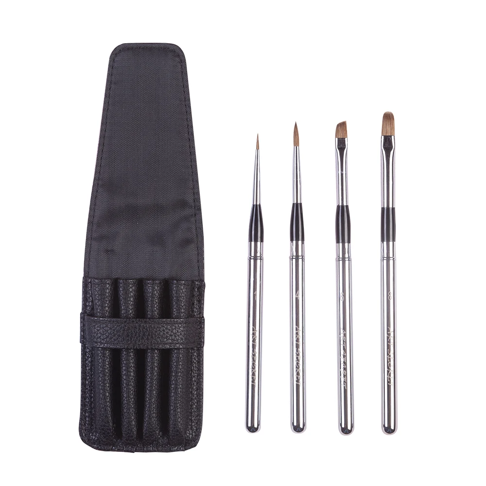 ArtSecret PBT-782 SQ675 SP-576 4/Set Aquarell Acryl Pinsel Mit PU Pouch Aluminium Ferrule Kappe Anti-Drop haar – Detail 16