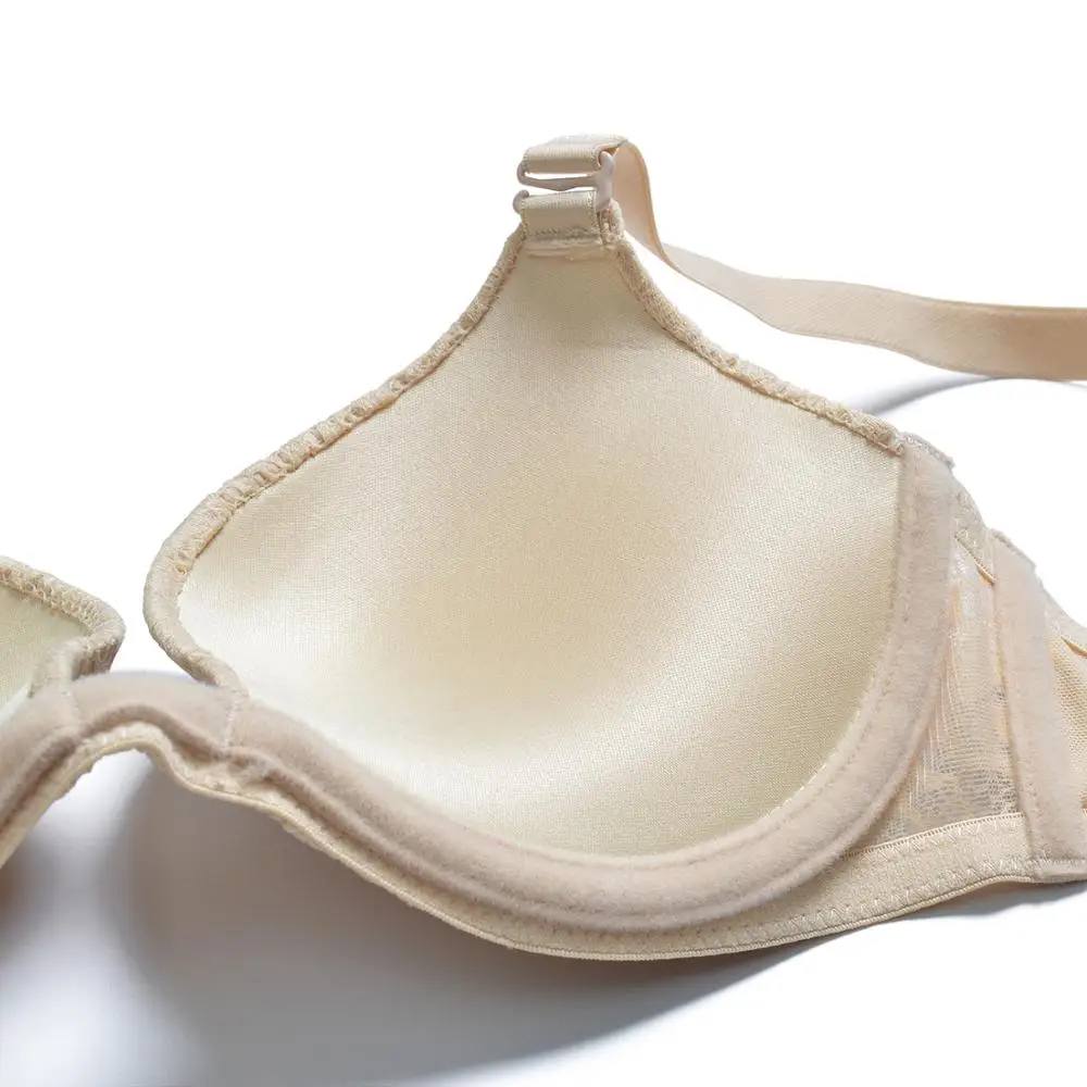 Neue gepolsterte Push-up Frauen BH tief eintauchen feste Spitze Dessous plus Größe angepasste BHs für Frauen große Größe 65-1. 5a b c d e Tasse